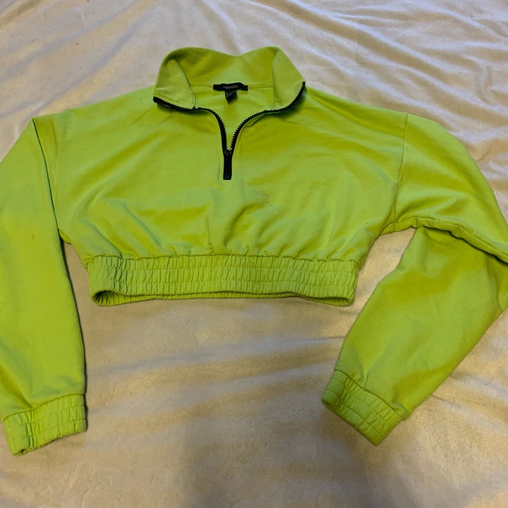 Neon green crop top